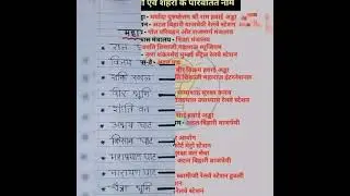 Gk trick/ महापुरुषों के समाधि स्थल/बदले गए  शहरों के नाम  2022/change city name/
