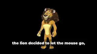 The Lion and the Mouse Fable Short Video | Short Bedtime Story for kids | #kids #shorts #simba #ai