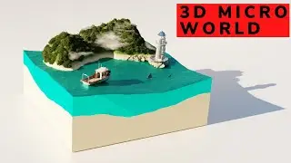 blender speed art island