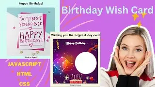 Create Birthday Card in Html  CSS & JavaScript | Learn JavaScript