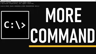 How to Use More Command in CMD wIndow