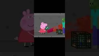Peppa Pig vs Zombie. Zombie apocalypse in minecraft #peppapig #minecraft #animation