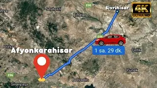 Eskişehir/Sivrihisar - Afyonkarahisar Yolculuğu Araç Kamerası | 4K | Ocak 2022
