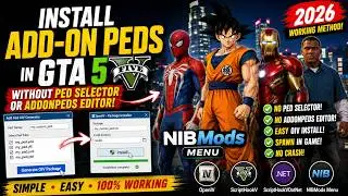 🎮 How To Install Add-On Peds In GTA 5 Without Ped Selector or AddonPeds Editor | NIBMods Method 2026