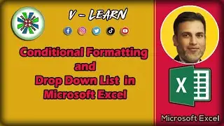 How to use Conditional Formatting Using Drop Down List in Excel | Data Validation | V-Learn