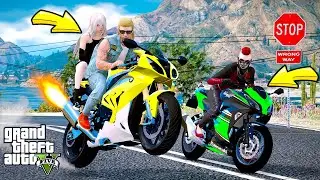 ŞAHİN GİZEM'İN HEDİYESİ KAWASAKİ NİNJA 300'LE YARIŞIYOR! - GTA 5 ŞAHİN'İN HAYATI