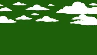 Cartoon Clouds on a Green Screen   Free Green Screen