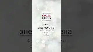 ОСБ  Типы энергообмена 2.
