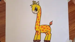 How to draw a giraffe step by step easily#shorts #howtodraw #artforkidshub #cocomarker