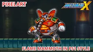 SPECIAL 1500 SUBS! - Making Flame Mammoth in PS1 Style | Mega Man X REMAKE