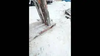 клин для чистки снега на ДТ 75 М (видео про коньки)