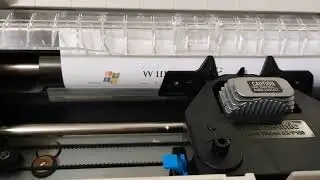 Panasonic KX-P2135 color 24-pin dot matrix printer rendering the Windows XP printer test page