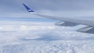 SAS Airplane Flying over Japan 4K
