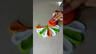 Independence day quick rangoli 🧡⚪️💚 #trending #rangoli #deshmere #shorts