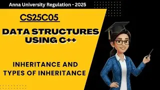 Inheritance and types of inheritance in Data Structures using C++ | CS25C05 .