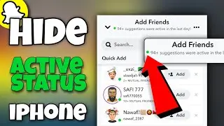 How To Hide Active Status Of Snapchat in iPhone/iOS | Snapchat Active Status | Online status