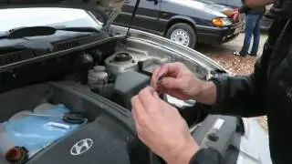 Обрабатываем к зиме двигатель Hyundai Santa Fe