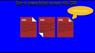 |How to create folded corners with CSS