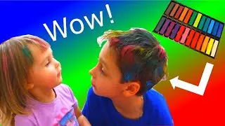 Lera Pretend Play with Color Hair and paints Brother's hair.