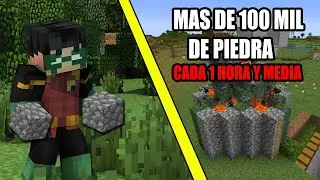 COMO CONSTRUIR una GRANJA de PIEDRA !! (MUY EFECTIVA Y AUTOMATICA) MINECRAFT TECNICO #5