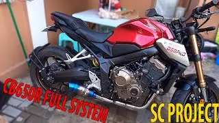 DIY | SC PROJECT | CB650R FULL SYSTEM | TEST RIDE