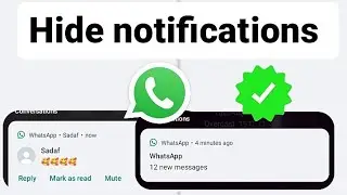 hide Whatsapp messege notifications |Whatsapp messege notifications off kese kre?