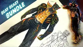 FREE FIRE DRAWING || BEAT BEAST BUNDLE|| FREE FIRE PANTHER BUNDLE DRAWING || EASY DRAWING || FF MAX