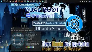 Ayo Install Ubuntu Studio 24.04 LTS | Dual Boot Windows 11 | BricsCAD | Krita | Ardour