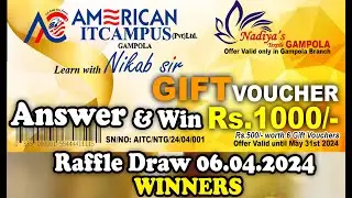 AITC April 2024 - Nadiyas Gift Voucher Raffle Draw