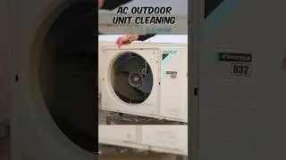How to Service Outdoor Unit of Split AC #acservice #airconcleaning #accleaning #HVAC #daikin #shorts