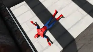 GTA 5 Spiderman: Ragdoll Compilation #1 Best Free Fall Moments