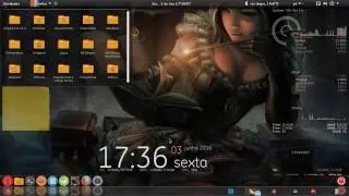 Conky Manager (Conky) no debian com  temas pré instalados.