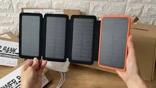 Солнечная портативная панель зарядка солнечная батарея 26800 mAh power bank 8w - leengery.com.ua