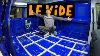 the galley: I take everything apart but the floor is glued... VW T6 Vanlife conversion