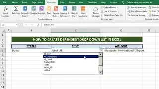 How to Create Dependent Drop Down List In Excel