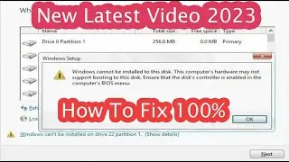 Windows Cannot Be Installed To This Disk This Computer Hardware May Not Support Booting To This Disk