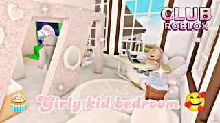 Girly kids bedroom 🧁🥰 || CHALLENGE I saw nothing before! NO idea! || Club Roblox Speed build