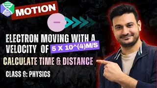 An electron moving with a velocity of 5x10 10^(4) m/s enters into a uniform magnetic field....