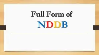 Full Form of NDDB || Did You Know?