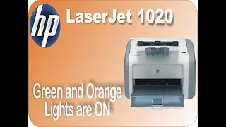 HP LaserJet 1020 Ready and Caution Light on || Panel Lights on