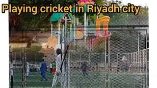 Pakistani Boys Playing cricket in Riyadh city Saudi Arab