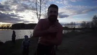 Как мы переплывали озеро ''Карпятник'' в апреле !!! 10.04.2020
