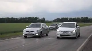 Hyundai Solaris AT   VS Лада Приора