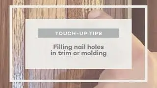 How to Fill a Nail Hole in Cabinet Trim or Molding