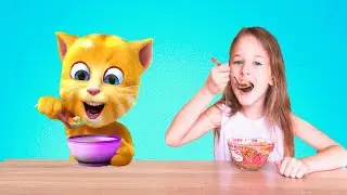 Ева и  Джинджер КУШАЮТ и ИГРАЮТ ВМЕСТЕ!