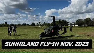 SUNNILAND RANCH AIRPORT FLY-IN NOV. 2023 | ELA GYROCOPTER | FLYERS TAKEOFFS | OKEECHOBEE FL