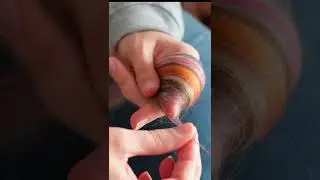 Spinning Yarn From The Fold #shorts #spinning #spinningyarn #spinningwheel
