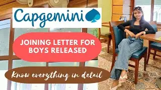 Capgemini Joining Letter Released | Capgemini Boys Joining Letter Released