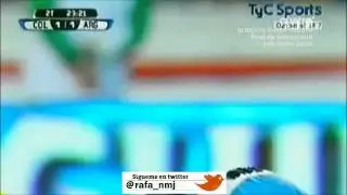 Pelotazo en la cara a Messi de Abel Aguilar (Colombia vs. Argentina)