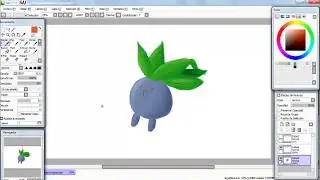 Speed painting Oddish/ POKEMÓN/ paint tool sai/ Huion h420